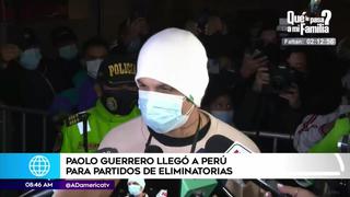 Paolo Guerrero llegó a Lima para unirse a la selección peruana: “Me siento bien y vengo jugando”