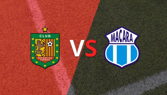 Termina el primer tiempo con una victoria para Macará vs Deportivo Cuenca por 1-0