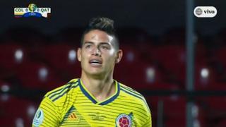 ¡Nooo, James, estabas solo! El '10' colombiano se perdió el 1-0 en el Colombia vs Qatar por Copa América 2019 [VIDEO]