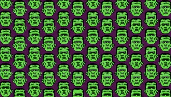 En esta imagen hay monstruos de Frankenstein sin cicatriz. Tu misión consiste en ubicarlos. (Foto: Noticieros Televisa)