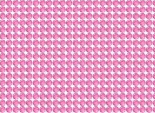 El desafío visual de las bolas rosadas que te pide ubicar el error en la imagen. (Facebook)