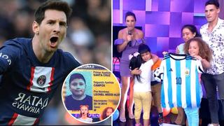 Leonel Messi recibe útiles escolares y un juego de comedor durante programa ‘Mande quien mande’