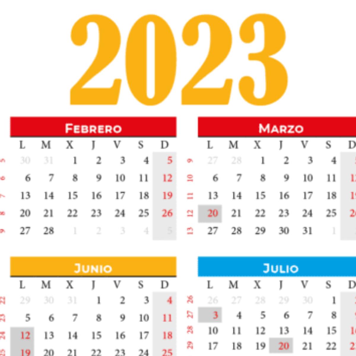 Calendario 2023 Colombia Con Festivos Pdf Np 1329