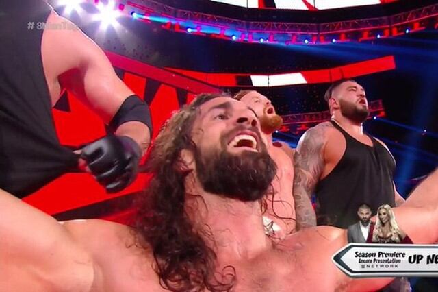 Seth Rollins, Murphy y a The Authors of Pain vencieron a Kevin Owens, Samoa Joe y The Viking Raiders. (Foto: WWE)