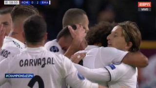 Todo fácil: Lucas Vázquez definió a placer para el segundo del Real Madrid a la Roma [VIDEO]