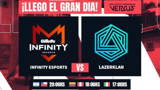 VALORANT Versus EN VIVO: Infinity Esports y Lazer Klan en la Gran Final