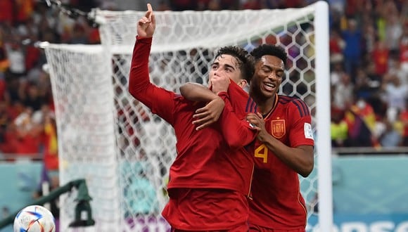 Gol de Gavi en la goleada de España sobre Costa Rica en el Mundial Qatar 2022. (Foto: AFP)