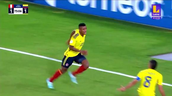 Óscar Cortés marcó su doblete y Colombia vence 2-1 a Perú. (Video: Latina)