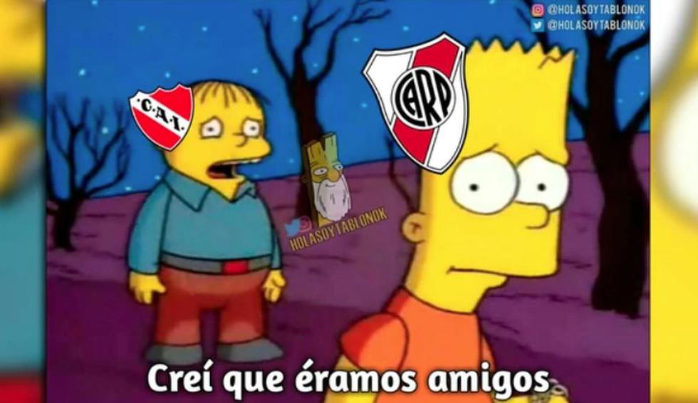 Los mejores memes de la victoria de River Plate ante Independiente por Copa Libertadores. (Captura Twitter)