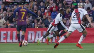 Con grito de dolor: fuerte falta de Advíncula a Suárez en el Barcelona vs. Rayo [VIDEO]