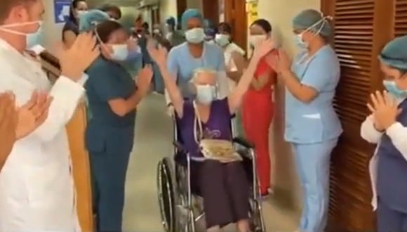 Mujer de 85 años se convirtió en la primera paciente en recuperarse del coronavirus en Colombia. (Foto: Clarín)