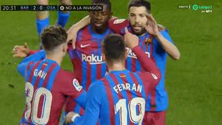 Medio gol de Dembélé: doblete de Ferran para el 2-0 del Barcelona vs. Osasuna [VIDEO]