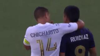 “¡Par de cracks!”: la MLS destacó el encuentro entre Ruidíaz y el ‘Chicharito’ Hernández