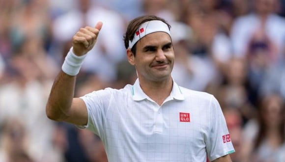 Roger Federer venció a Lorenzo Sonego y avanzó a cuartos de final de Wimbledon 2021 (Twitter)