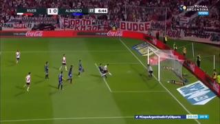 River no da tregua: Santos Borré anota el primero ante Almagro por cuartos de final Copa Argentina 2019 [VIDEO]