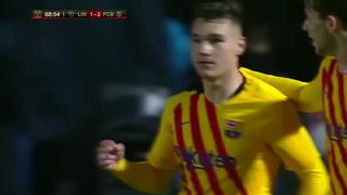 Rápida reacción: Jutglà anota el 2-1 de la remontada del Barcelona vs. Linares por Copa [VIDEO]
