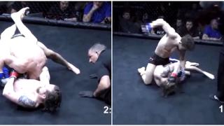 ¡De locos! Peleador de MMA se rindió, pero el árbitro no lo vio y al final terminó ganando su combate [VIDEO]