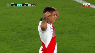 Ya es goleada: ‘Juanfer’ Quintero anota el 3-0 y sentencia el River vs Gimnasia [VIDEO]
