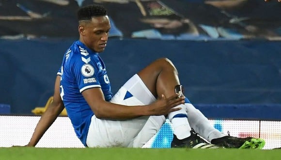 Yerry Mina salió lesionado en el Everton vs. Newcastle. (Foto: Agencias)