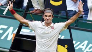 Su Majestad, Roger Federer: venció en dos sets aHerbert y llegó a final delATP 500 de Halle 2019