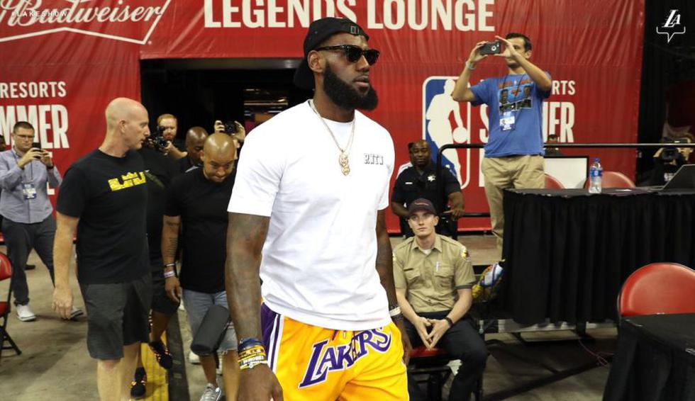 Las primeras imágenes de LeBron James como jugador de Los Ángeles Lakers. (Getty Images/ NBA)