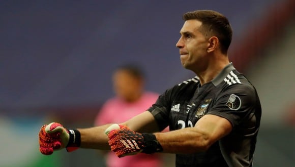 ¿Rival fácil? La reacción de ‘Dibu’ Martínez tras saber que México será rival de Argentina en Qatar 2022. (Foto: Olé)