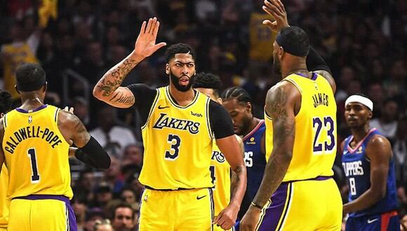 Los Lakers se enfrentaron a los Clippers en el reinicio de la NBA. (Foto: Agencias)