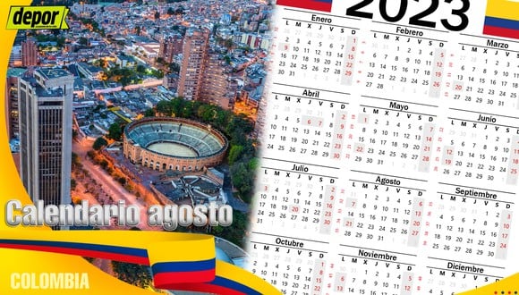 Calendario agosto 2023 en Colombia: días festivos oficiales, feriados y puentes | Foto: Composición
