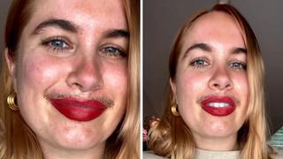 La ‘influencer’ que desafía los estándares de belleza dejándose crecer y tiñéndose el bigote