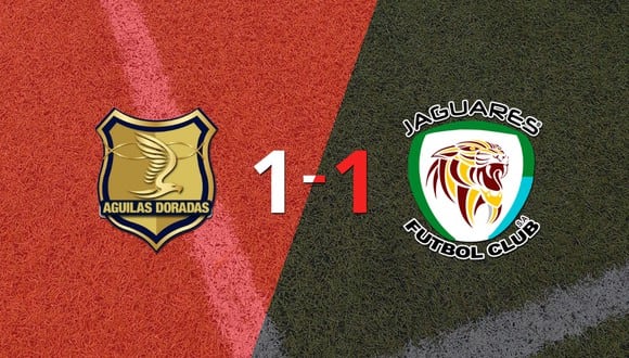 Águilas Doradas Rionegro y Jaguares empataron 1 a 1
