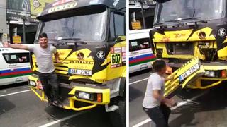 ¿Y ahora? Fanático se tomó foto con camión del Dakar 2019, pero rompió la carrocería [VIDEO]