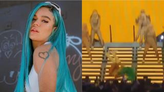 Karol G: La aparatosa caída de la cantante colombiana en pleno concierto en Miami | VIDEO 
