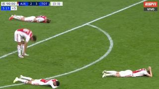 Querían morirse: los cracks del Ajax se 'desplomaron' juntos con el golazo agónico de Lucas Moura [VIDEO]