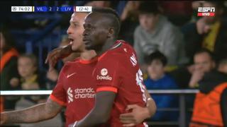 Golazo y remontada: Sadio Mané marcó el 3-2 de Liverpool vs. Villarreal [VIDEO]
