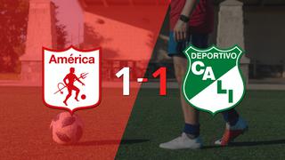 América de Cali y Deportivo Cali se reparten los puntos y empatan 1-1