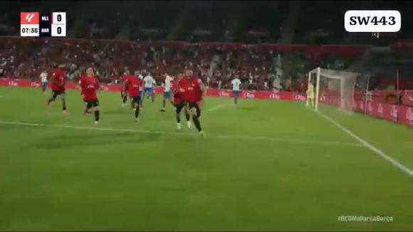 Gol de Muriqi para el 0-1 de Barcelona vs. Mallorca (Video: Football Direct)