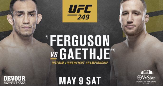 El UFC 249 se realizará este 9 de mayo en el Vystar Veterans Memorial Arena en Florida pese a la pandemia de coronavirus. (UFC)
