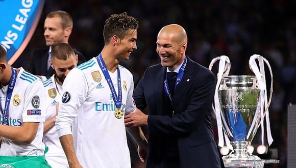 Cristiano Ronaldo y ZInedine Zidane estuvieron juntos en Real Madrid hasta 2018. (Getty)