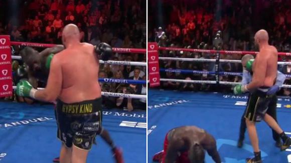 Tyson Fury and the KO of Deontay Wilder in the eleventh round in Las Vegas.  (Video: ESPN)