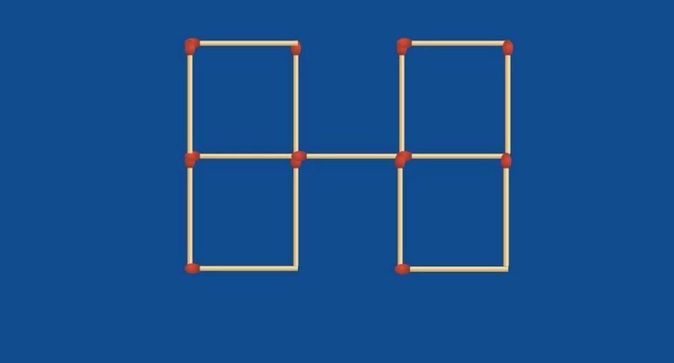 Gehirn-Herausforderung: Bilden Sie 6 Quadrate, indem Sie in dieser Mathe-Herausforderung nur 2 Streichhölzer verschieben |  Mexiko