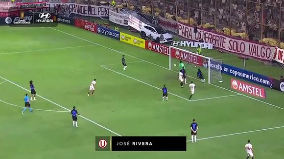 José Rivera anotó con Universitario en el debut de Copa Libertadores. (Video: Conmebol Libertadores)