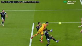 Medio gol de Dembélé: Aubameyang marca el 1-0 del Barcelona vs. Real Madrid [VIDEO]