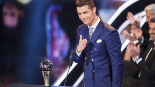 Cristiano Ronaldo es The Best, pero no pudo olvidarse de Messi en su discurso