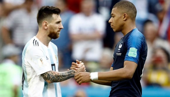 Lionel Messi y Kylian Mbappé solo se han enfrentado una vez por Copas del Mundo, en Rusia 2018. (Foto: Getty Images)