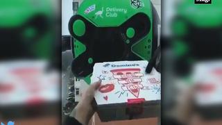 Curioso drone cobra y entrega pizza a domicilio | VIDEO