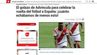 El hombre de moda: prensa española se rinde ante Advincula por su golazo en la nueva era del fútbol [FOTOS]