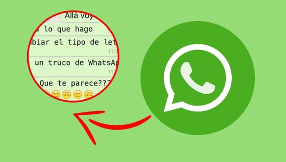 De esta manera lucirán tus próximos textos de WhatsApp tras cambiar la tipografía. (Foto: WhatsApp)