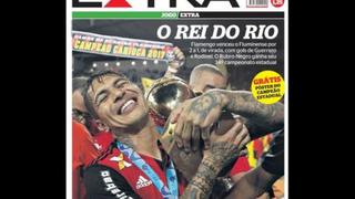 "El rey de Rio": Guerrero es protagonista de portadas tras el título de Flamengo en Torneo Carioca