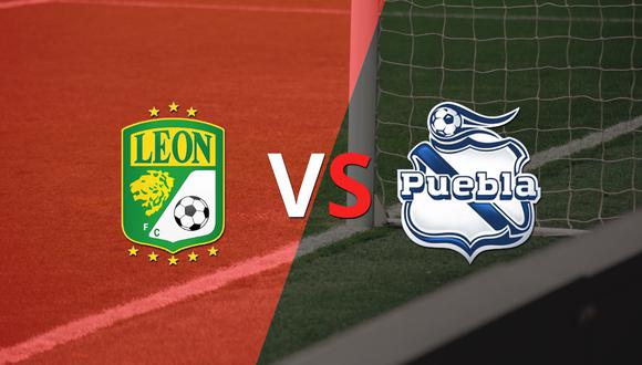 Termina el primer tiempo con una victoria para León vs Puebla por 1-0