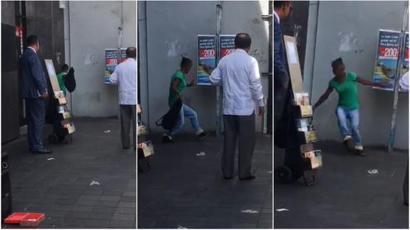Graban a mujer peleándose con una rata en plena calle de México. (TikTok)